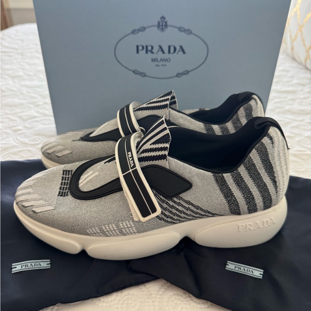 Prada Gray and Black Athletic Shoes - Picture 6 of 10
